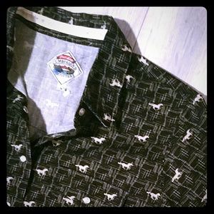 Horse Print Cumberland Outfitters Women Shirt